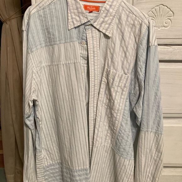 Mens Faconnable Long Sleeve Button Down Shirt Size L - Picture 2 of 3